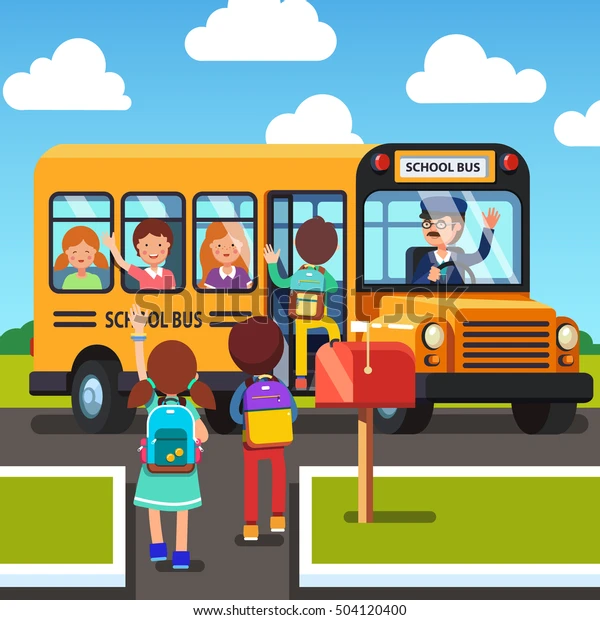 Niños en autobus